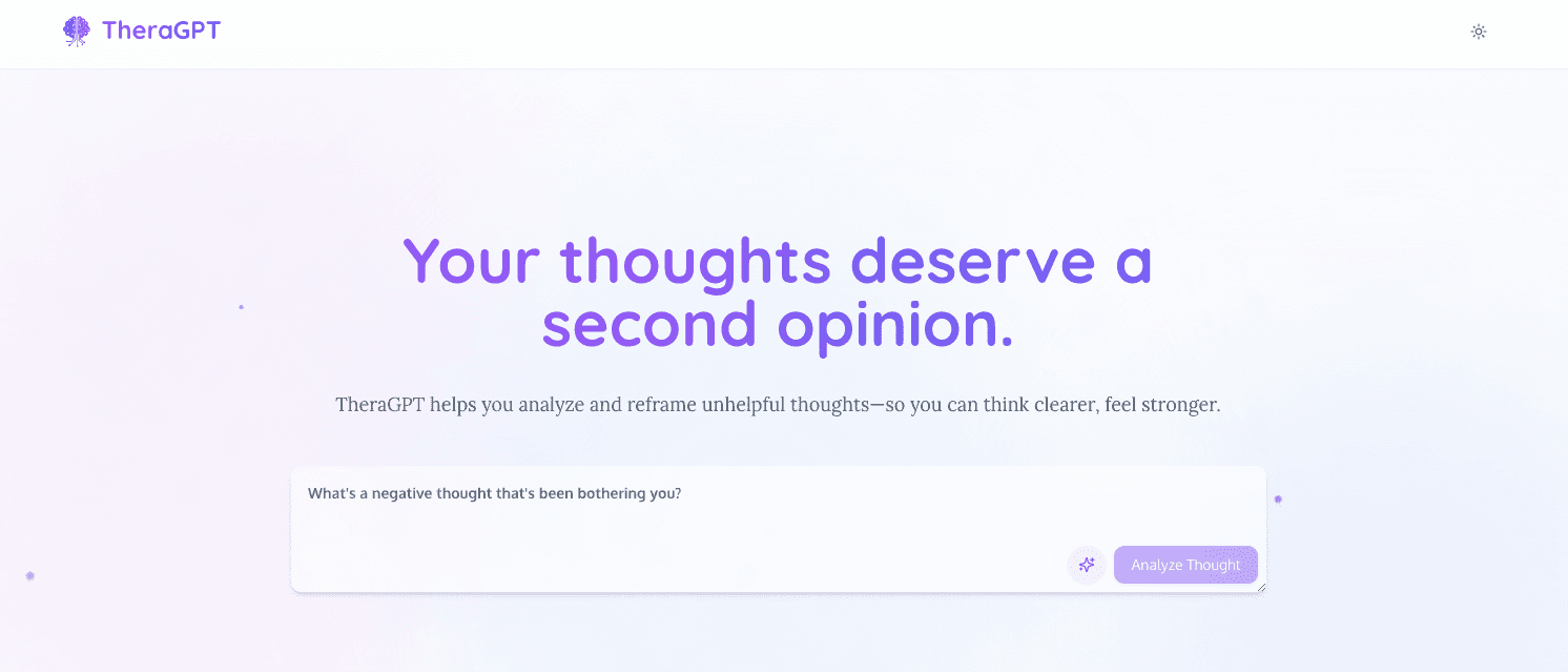 TheraGPT project screenshot